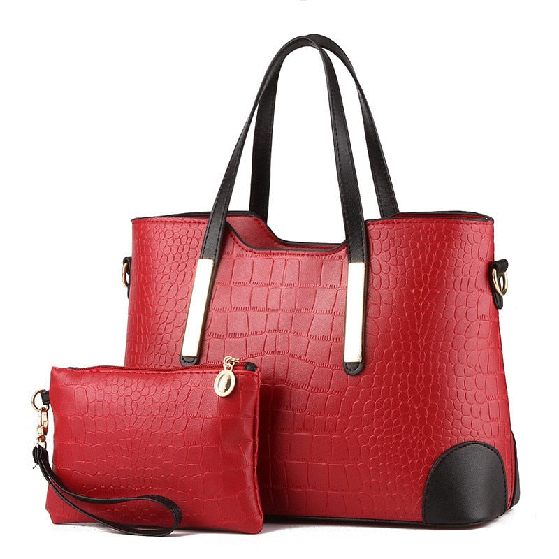 Crocodile Pattern Composite HandBag