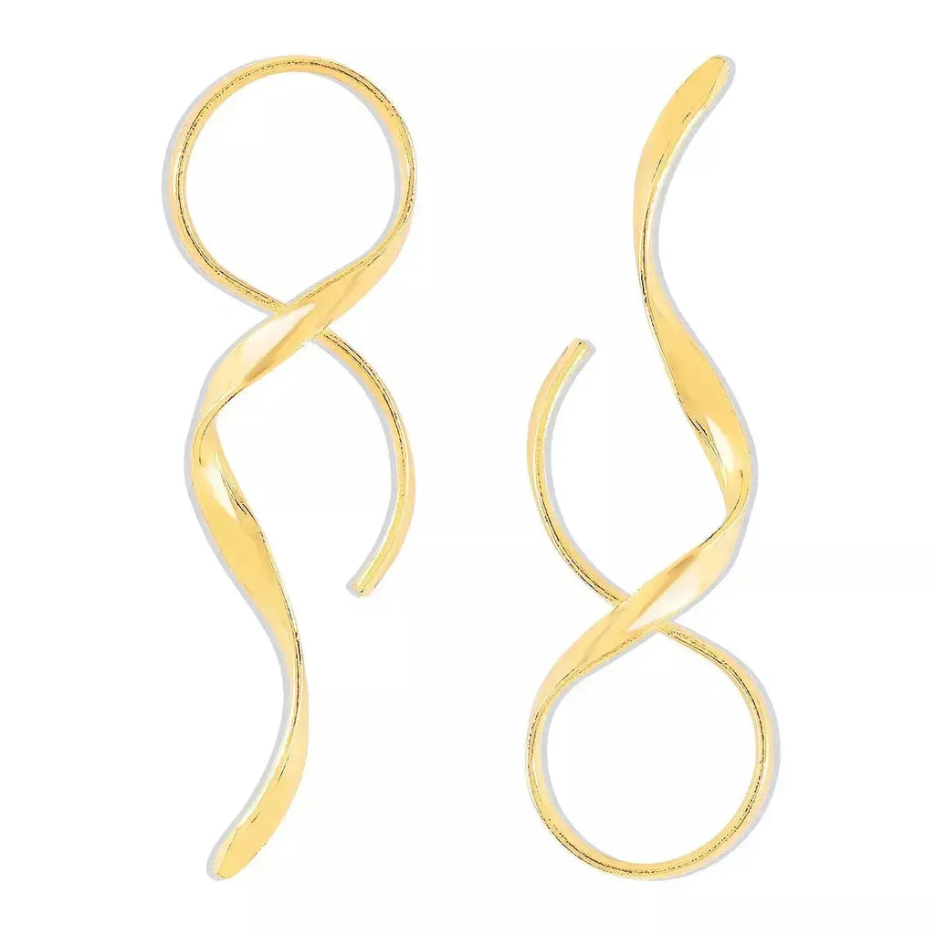 Alloy Spiral Drop Earrings - DaisyDrop 