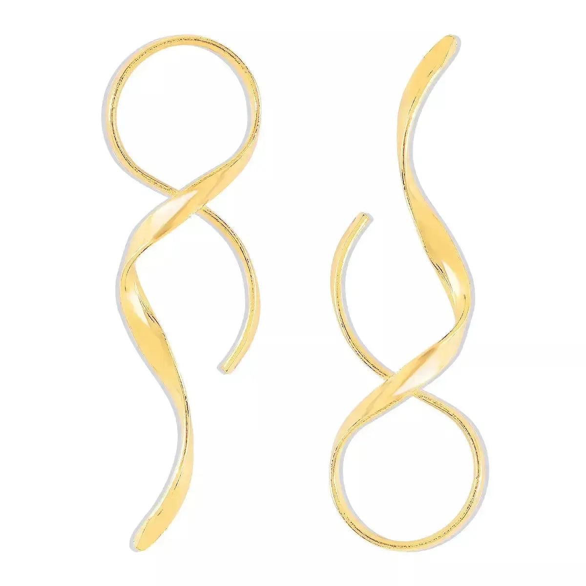 Alloy Spiral Drop Earrings - DaisyDrop 