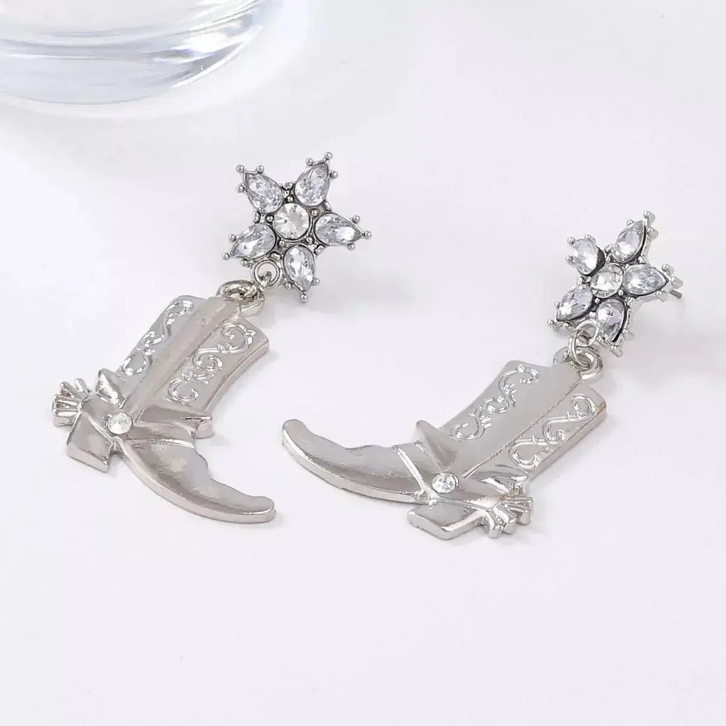 Western Style Boot Dangle Earrings - DaisyDrop 