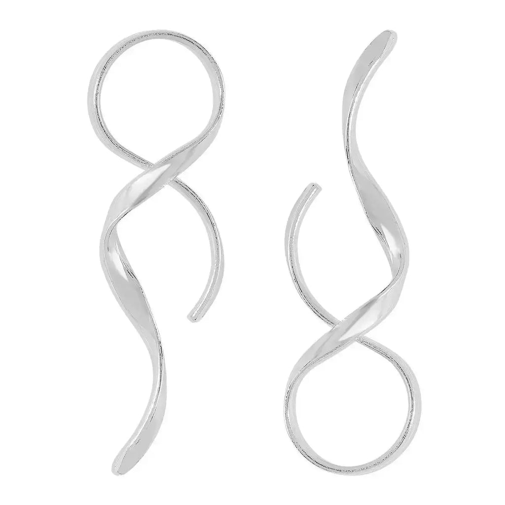 Alloy Spiral Drop Earrings - DaisyDrop 