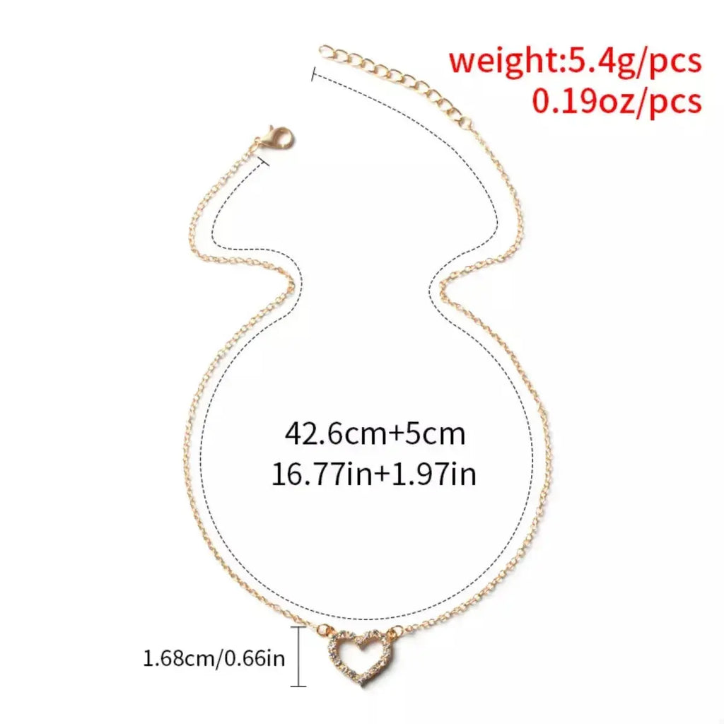 18K Gold-Plated Heart Necklace - DaisyDrop 