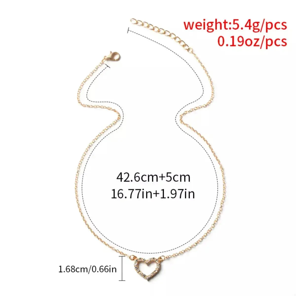 18K Gold-Plated Heart Necklace - DaisyDrop 