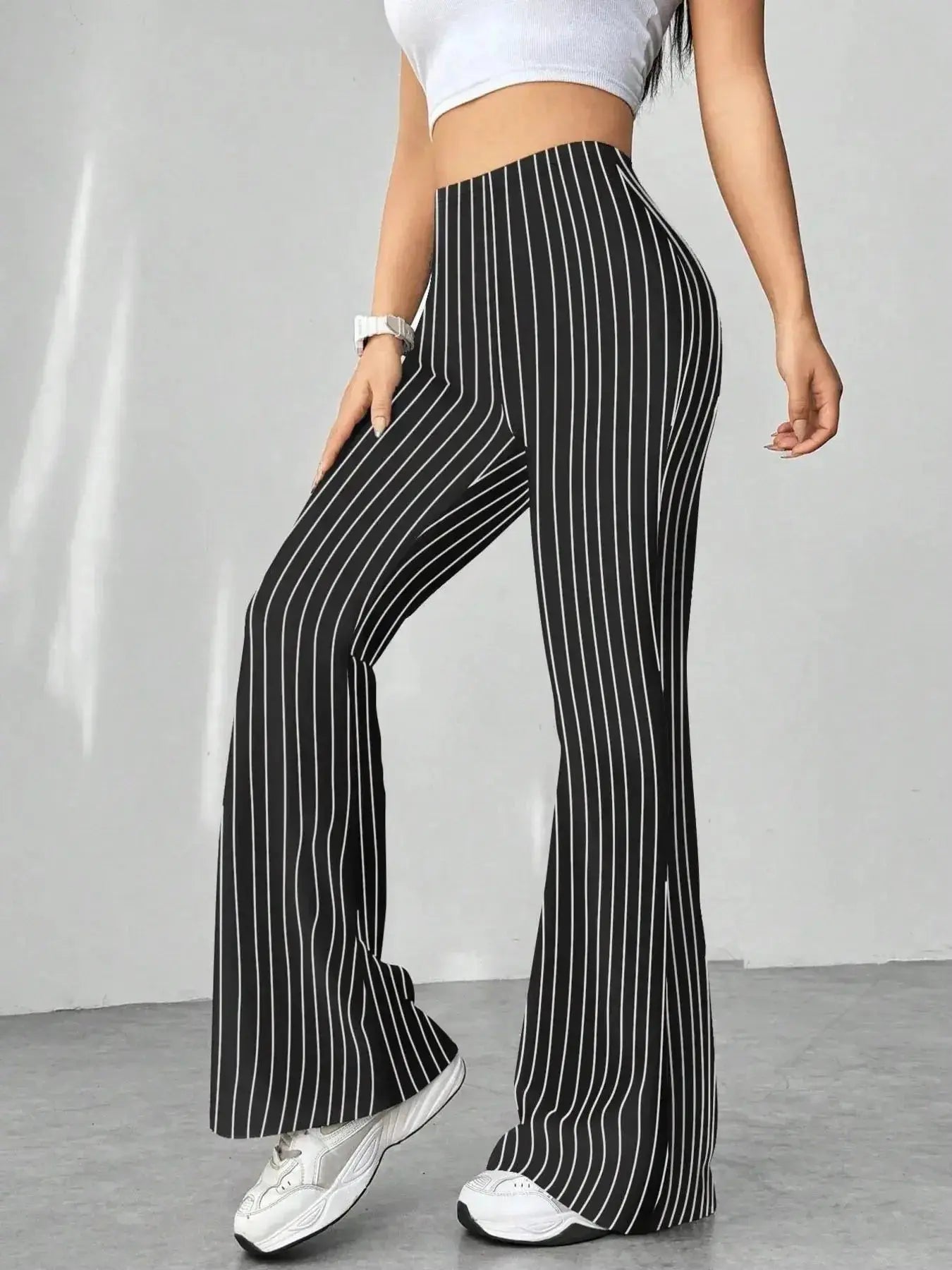 High Waisted Flare Pants - DaisyDrop 