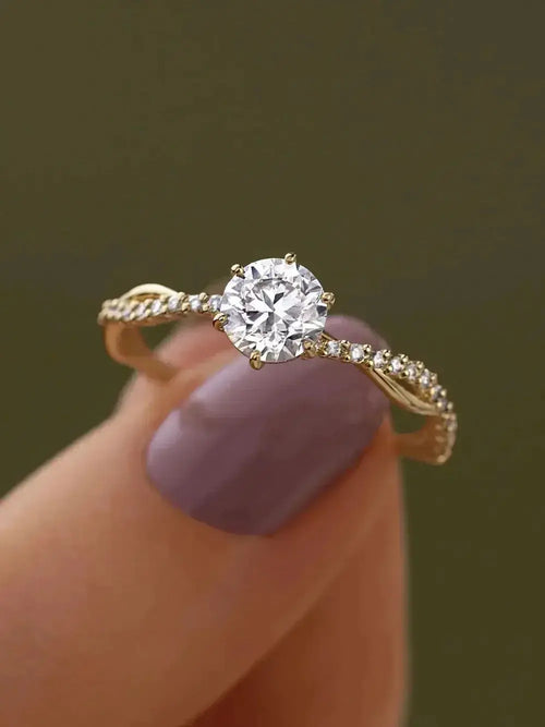 925 Sterling Silver Inlaid Zircon Ring - DaisyDrop 
