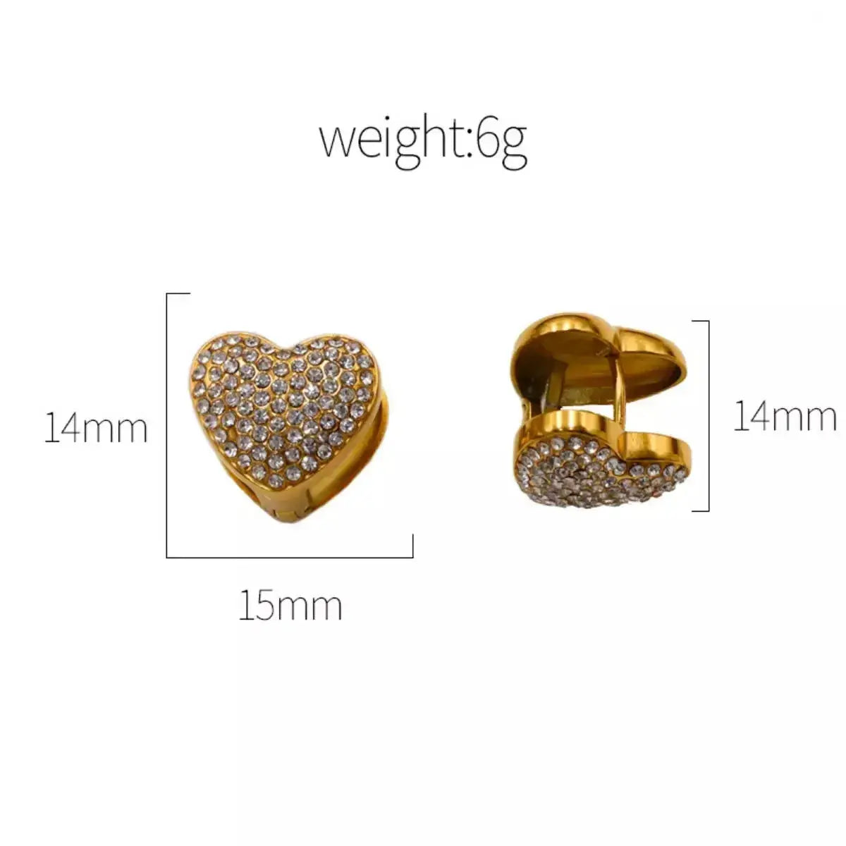Heart-Shaped Stud Earrings - DaisyDrop 