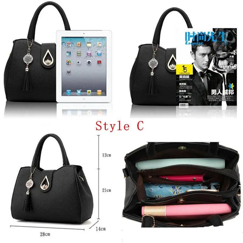 Women Leather Totes Bag Top-handle Embroidery Crossbody eprolo