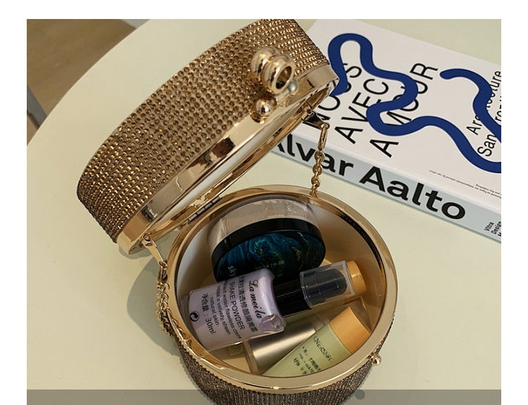Diamond Acrylic Round Party Clutch Evening Bag