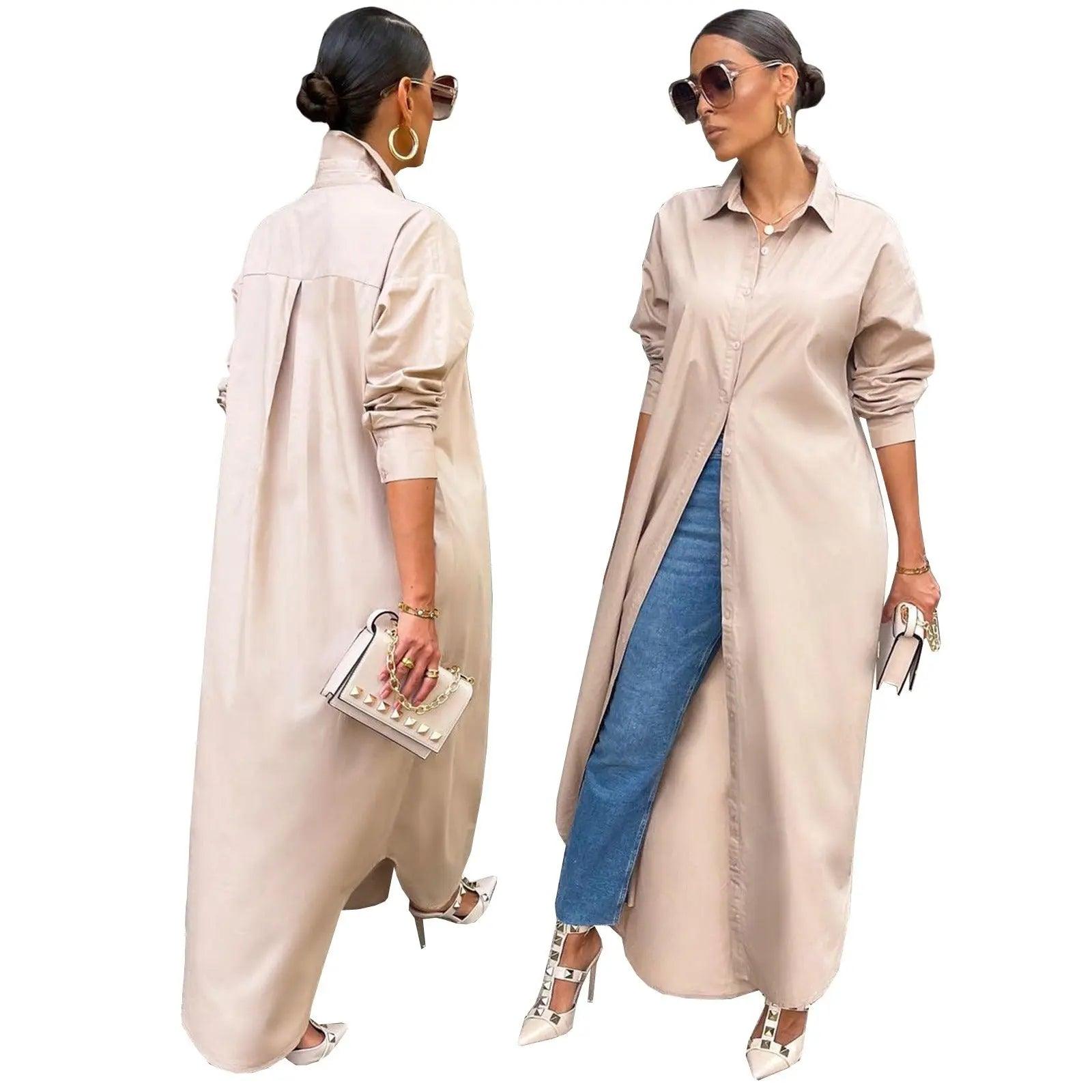 Women Casual Long Shirt Dresses eprolo