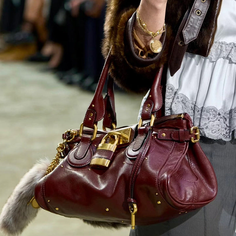 Vintage Distressed Padlock Bag