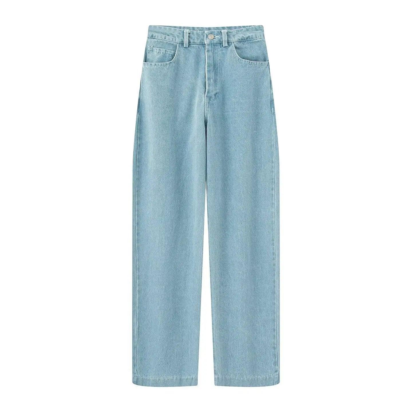 Lapel Waist-tied Denim Comfortable Jacket and Pants Set eprolo