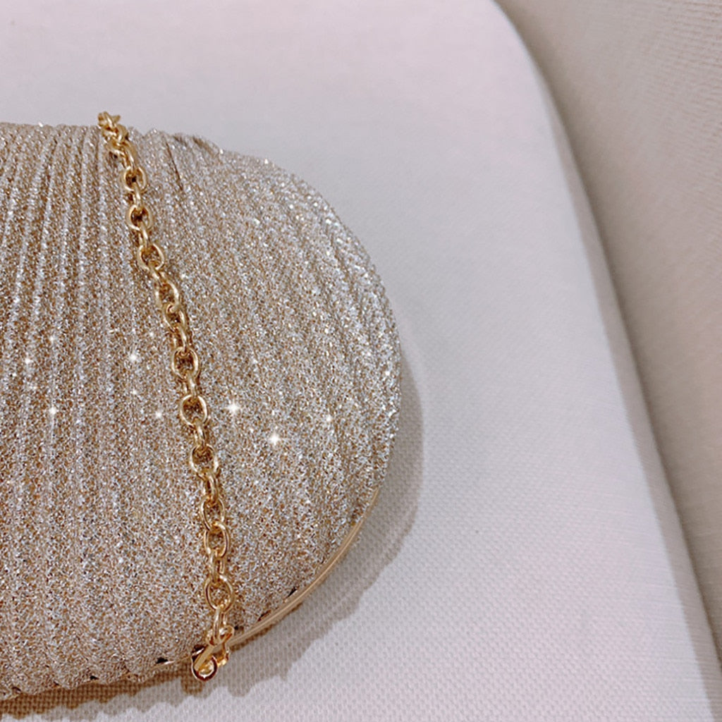 Women's Evening Shell Sparkly Clutch