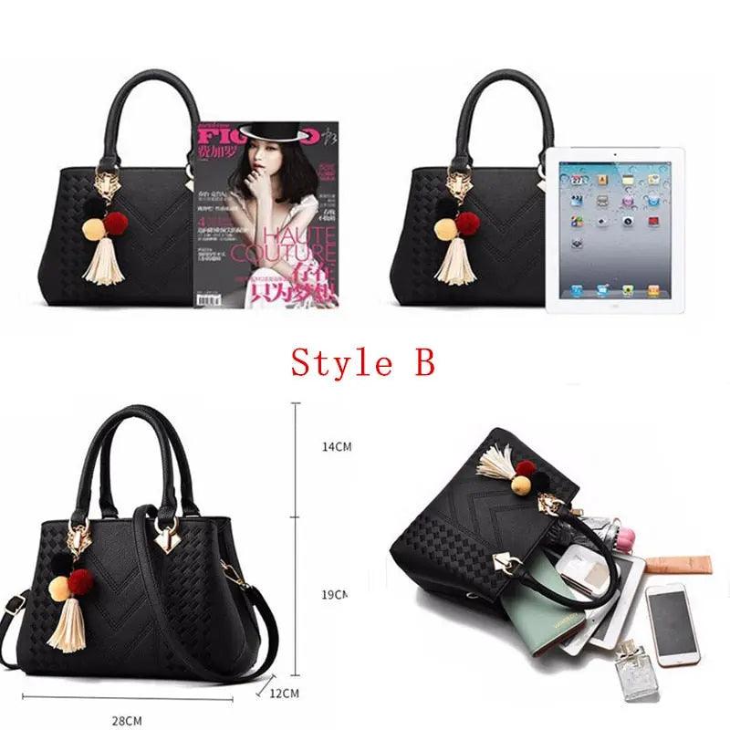 Women Leather Totes Bag Top-handle Embroidery Crossbody eprolo