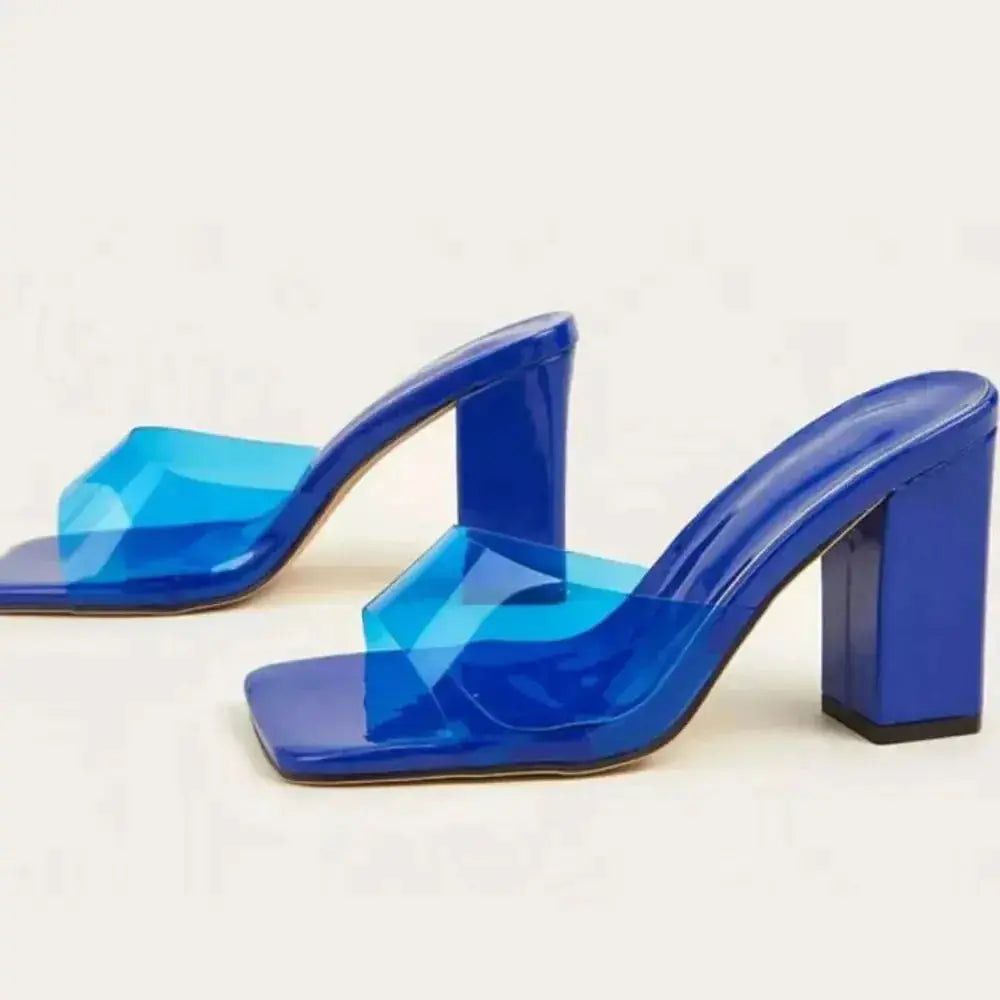 Square Toe Block Heels Sandals - DaisyDrop 