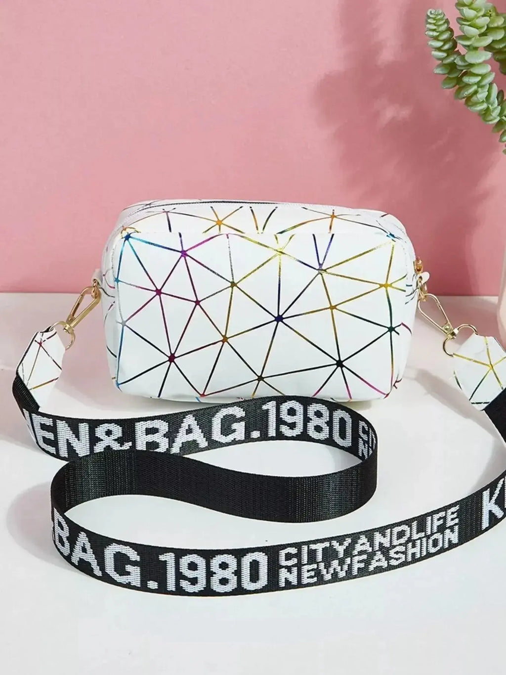 Geometric Pattern Crossbody Bag - DaisyDrop 