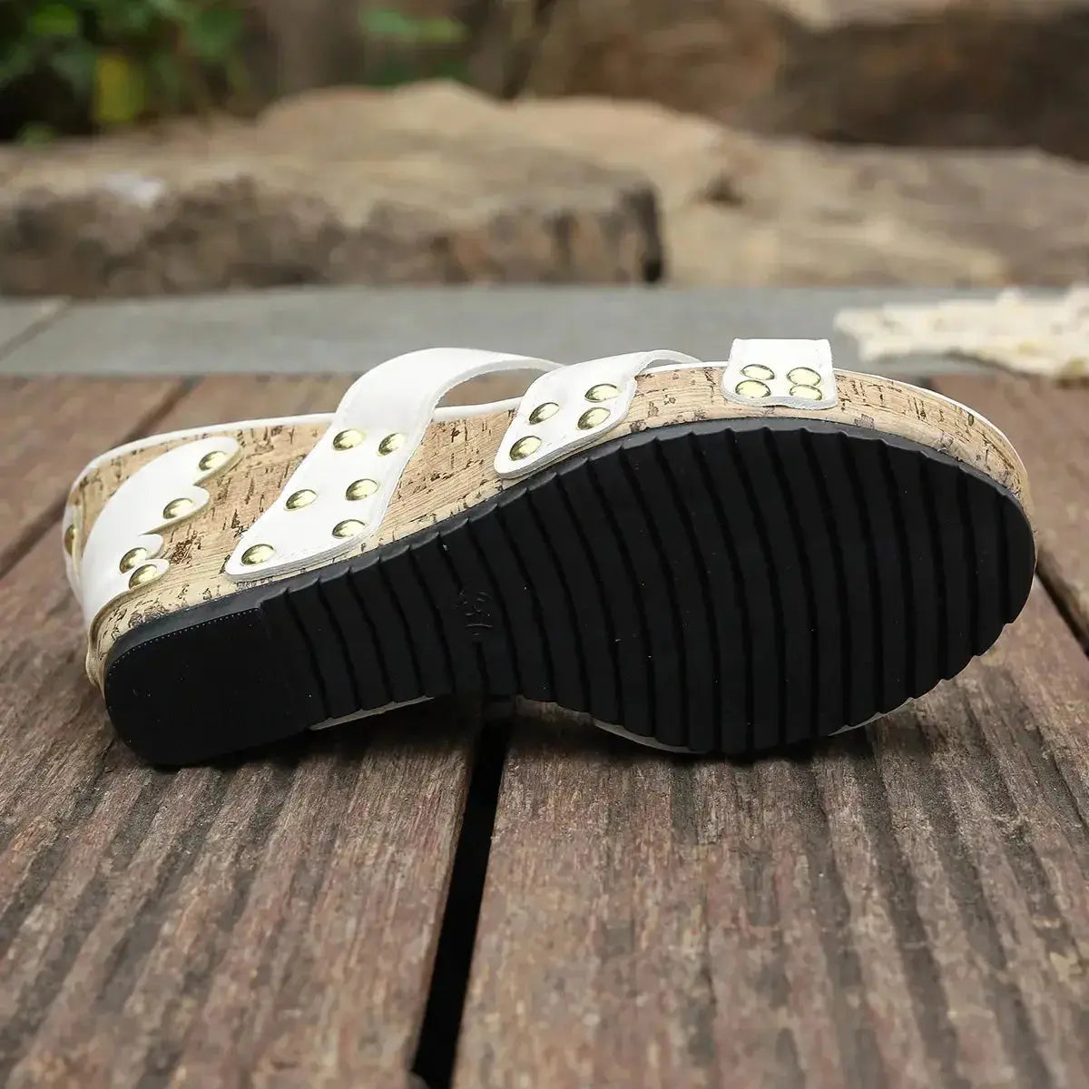 Open Toe Wedge Sandals - DaisyDrop 