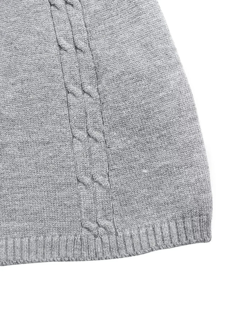 Cable Knit A-Line Sweater Dress - DaisyDrop 