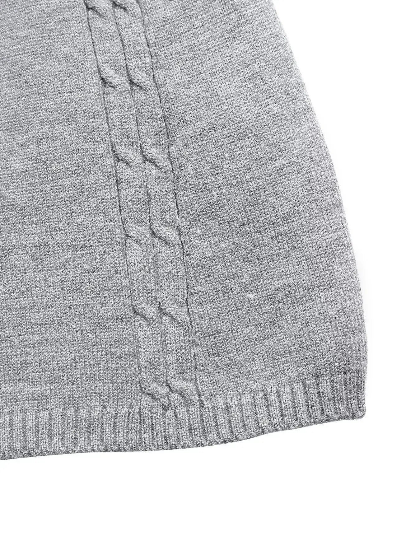 Cable Knit A-Line Sweater Dress - DaisyDrop 