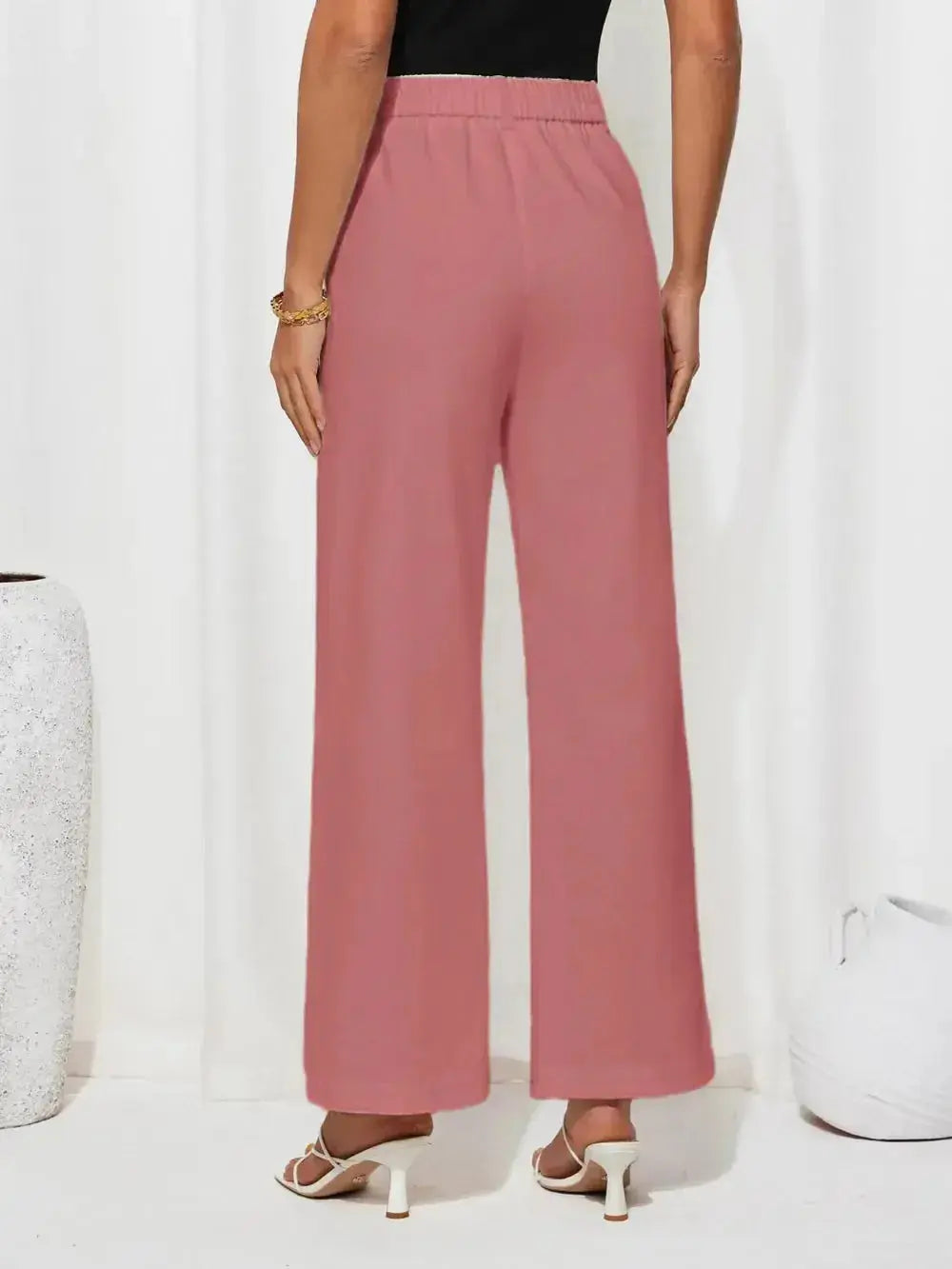 High Waist Wide Leg Pants - DaisyDrop 