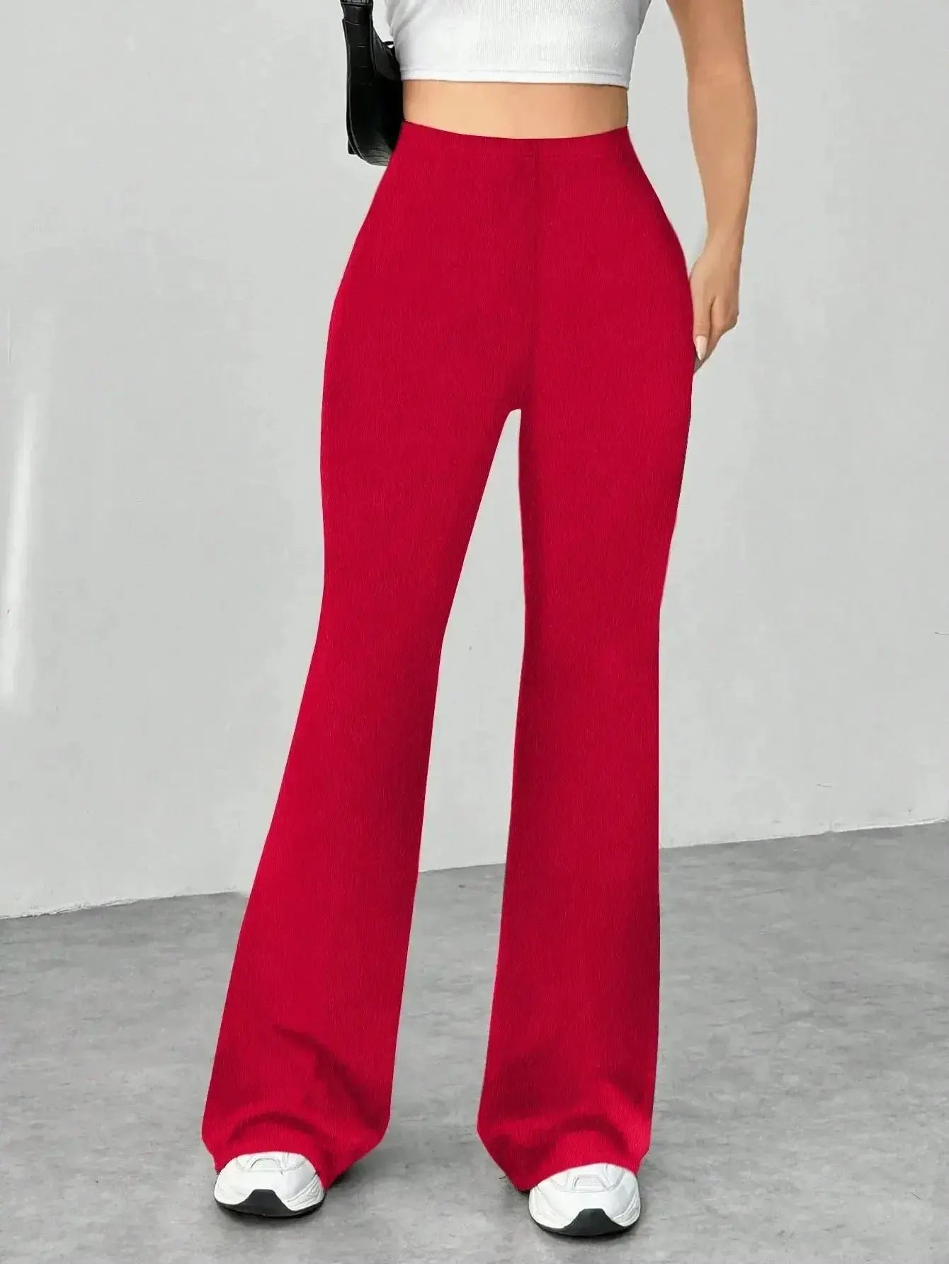 High Waisted Flare Pants - DaisyDrop 