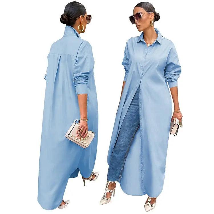 Women Casual Long Shirt Dresses eprolo