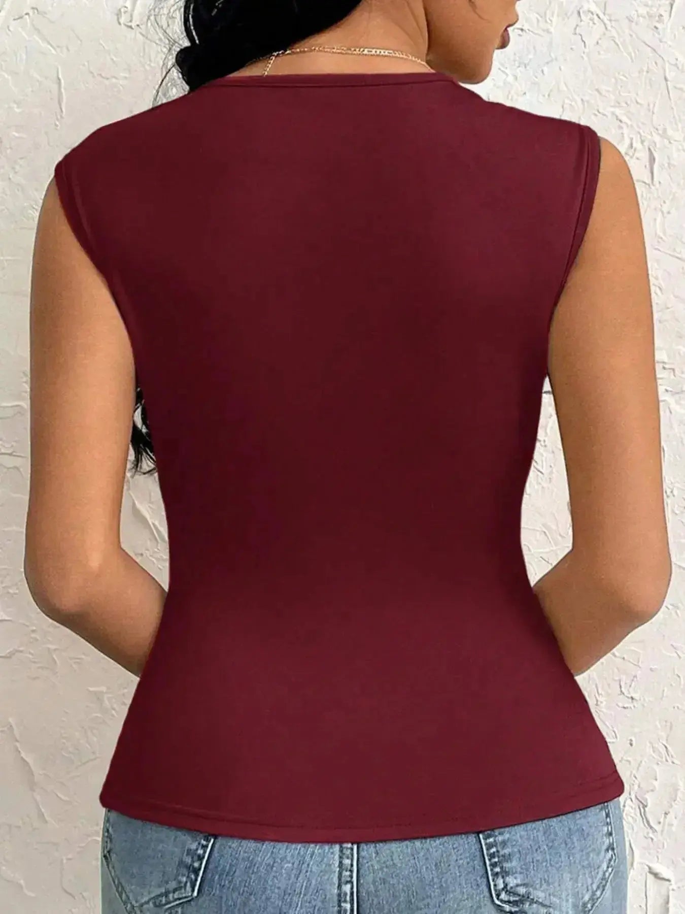 Slit Asymmetrical Tank Top - DaisyDrop 