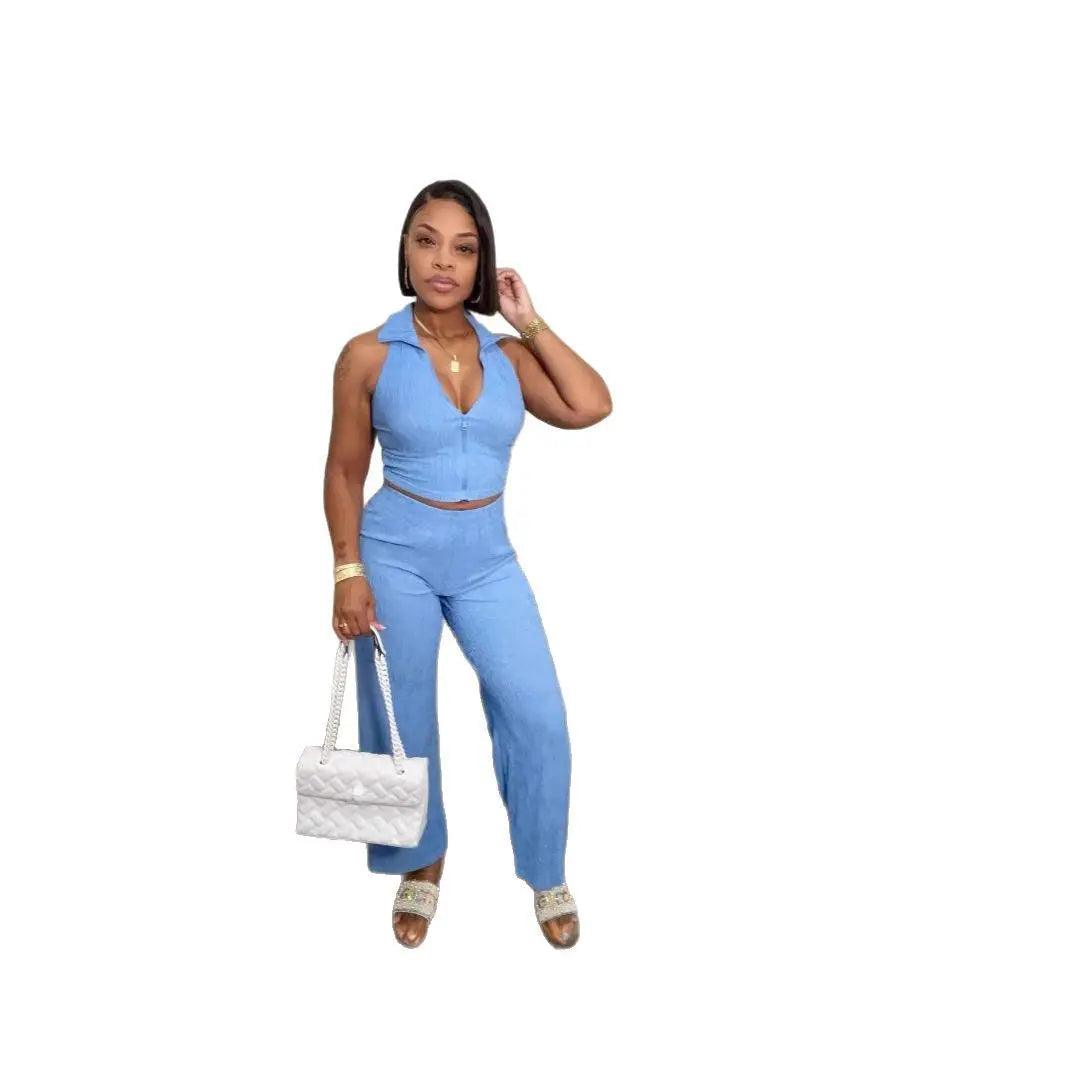 Sleeveless Round Neck Women's Set eprolo