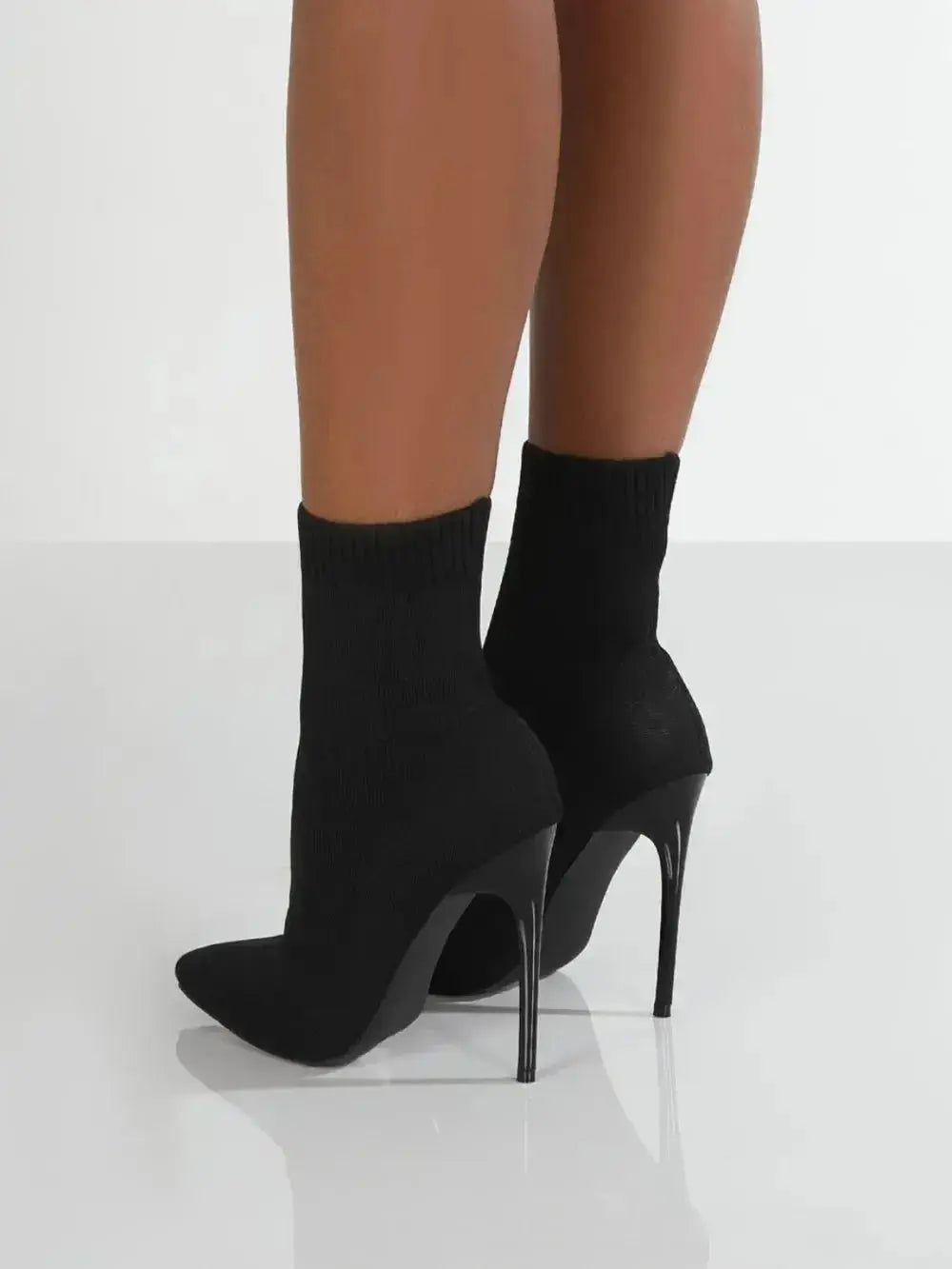 Mesh Point Toe Stiletto Boots - DaisyDrop 