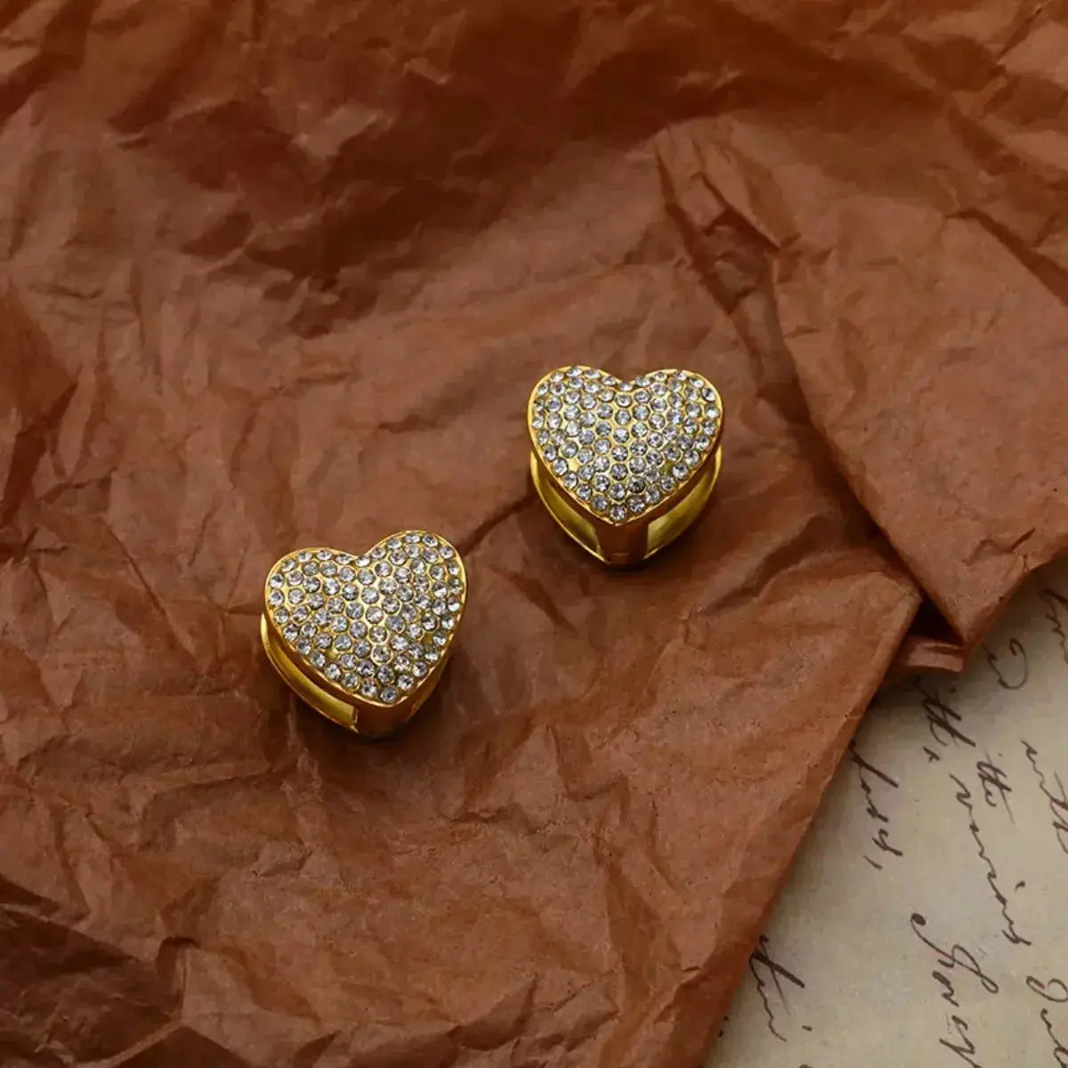 Heart-Shaped Stud Earrings - DaisyDrop 