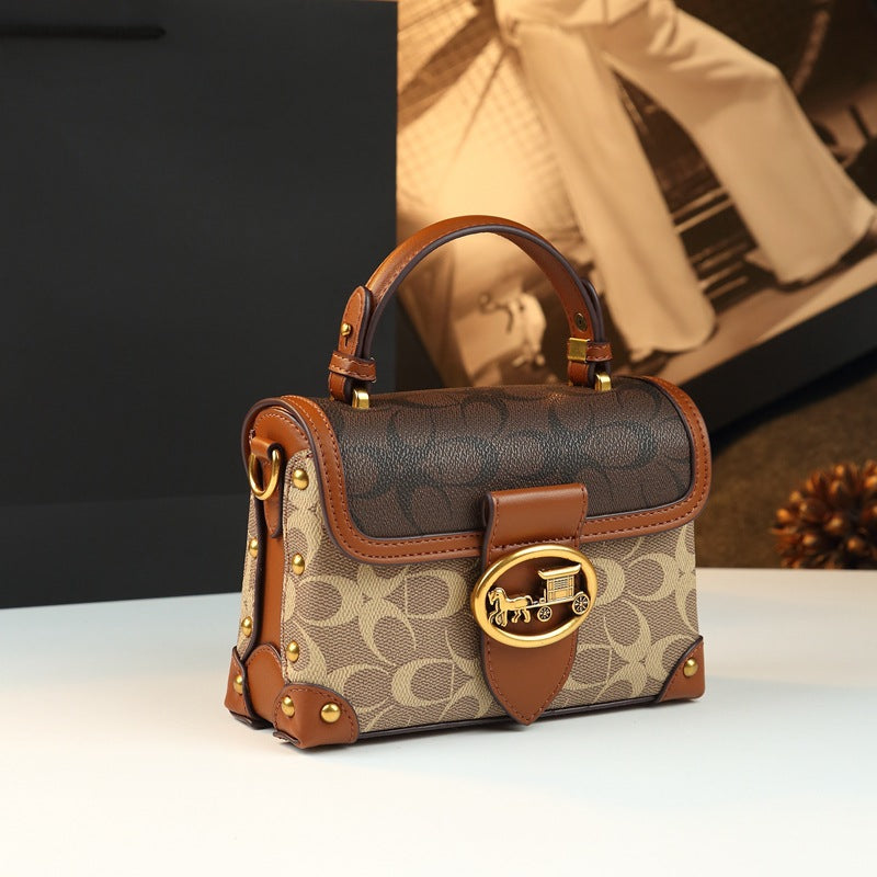 Mini Leather Small Square Bag for Women