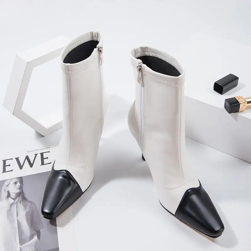 Medium Short Boots For Women Pointed toe eprolo