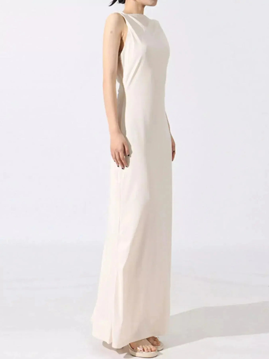 Tie Shoulder Sleeveless Maxi Dress - DaisyDrop 