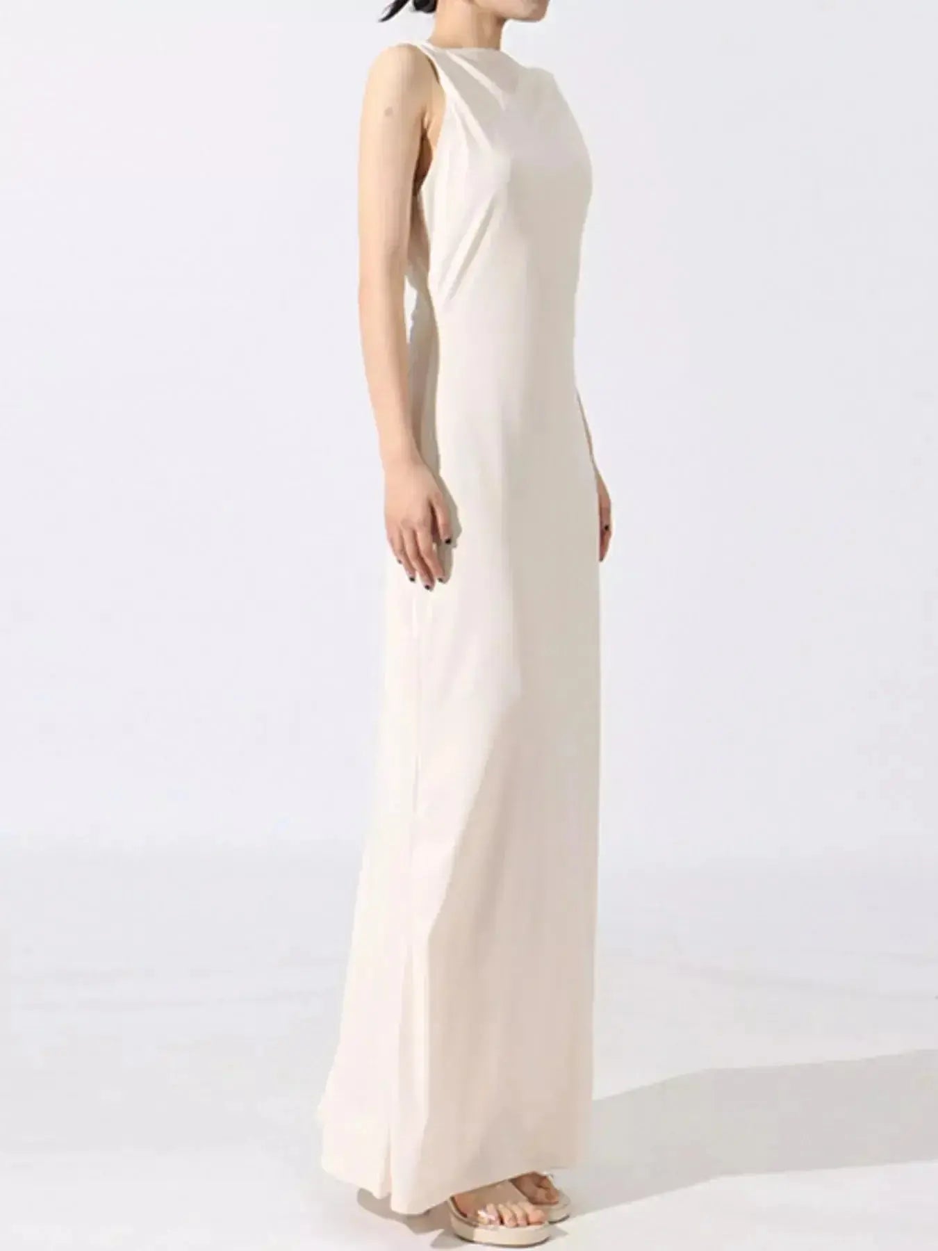 Tie Shoulder Sleeveless Maxi Dress - DaisyDrop 