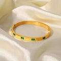 18K Gold-Plated Stainless Steel Zircon Bracelet - DaisyDrop 
