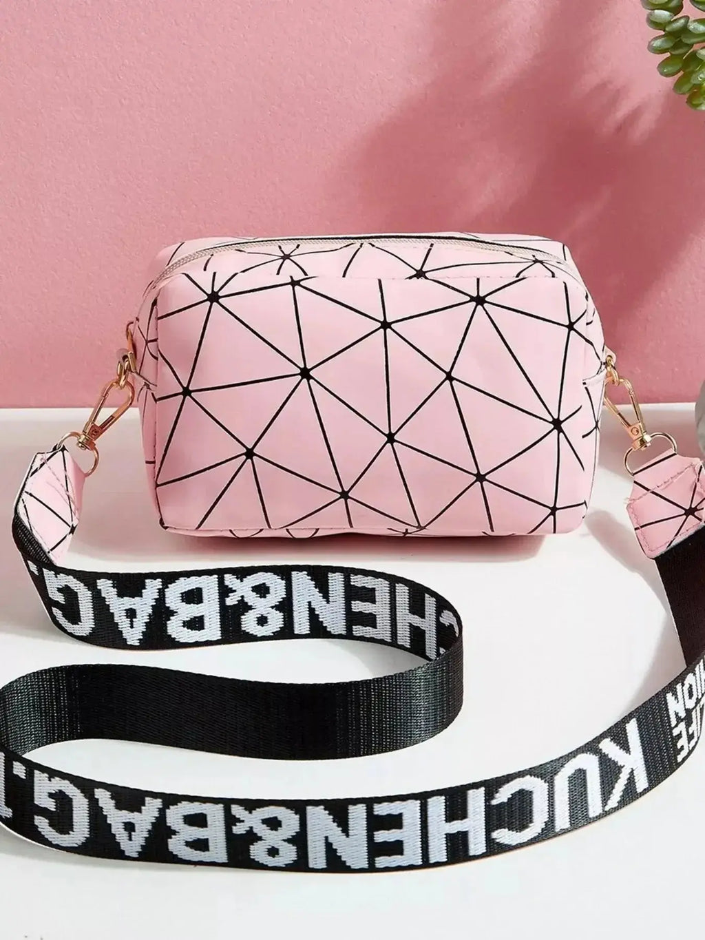 Geometric Pattern Crossbody Bag - DaisyDrop 