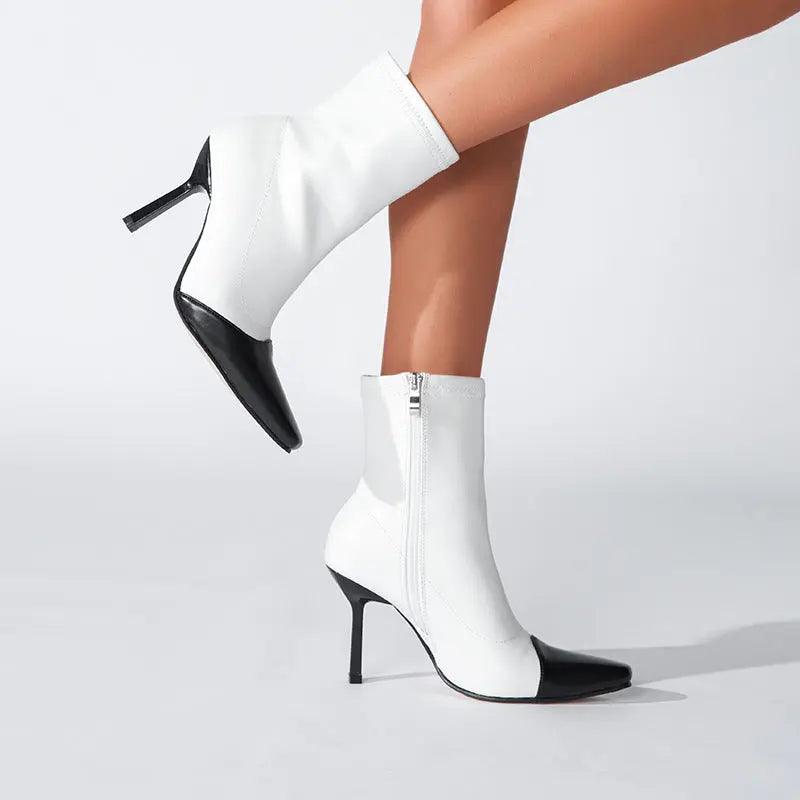 Medium Short Boots For Women Pointed toe eprolo