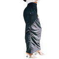 High Waist Drawstring Midi Casual Skirt eprolo
