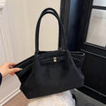 Suede tote bag for women large capacity commuting retro handbag eprolo
