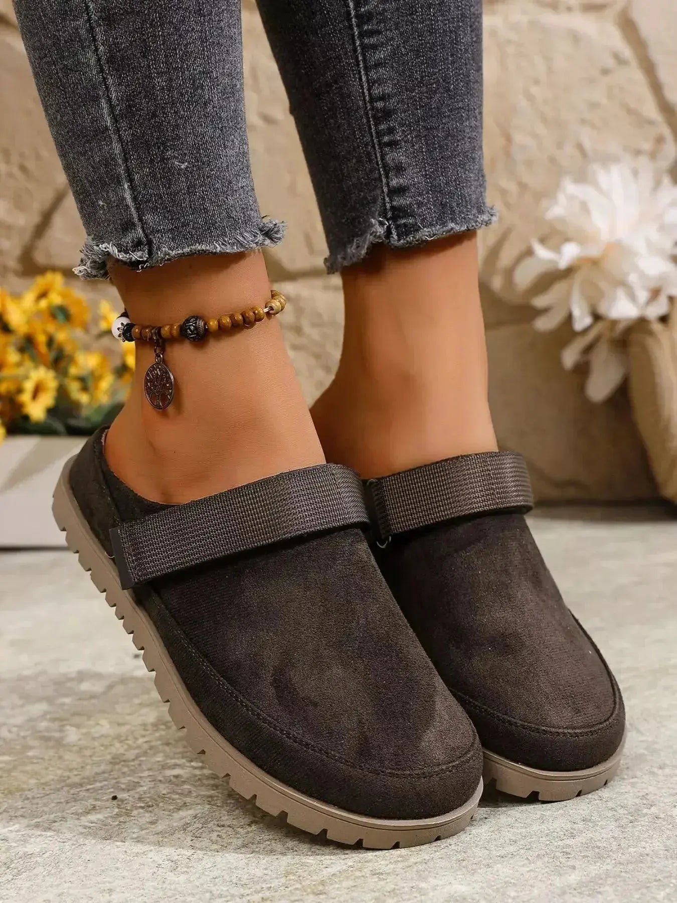 Round Toe Flats Slip-Ons - DaisyDrop 