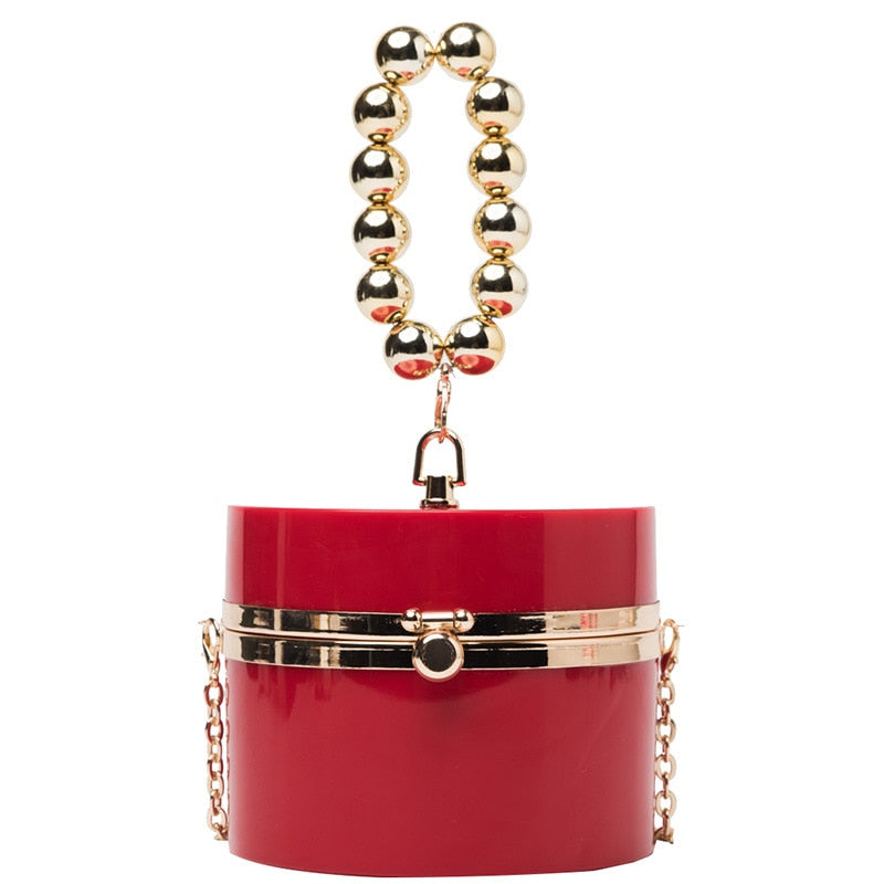 Diamond Acrylic Round Party Clutch Evening Bag