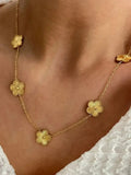 18K Gold-Plated Flower Chain Necklace - DaisyDrop 