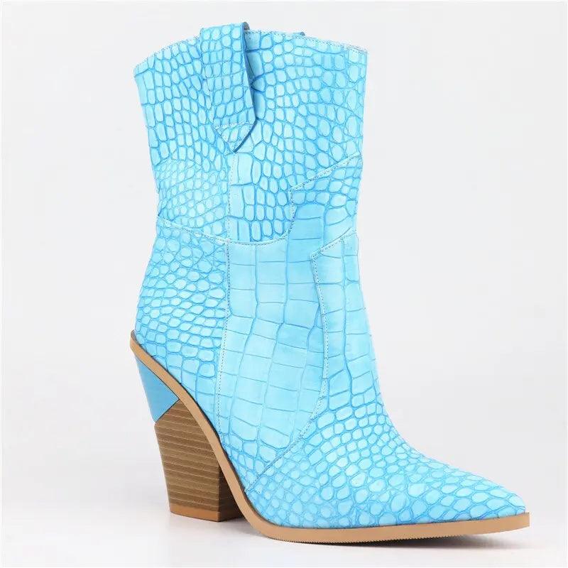 LUCY LEYTE New Stone grain Microfiber Leather women boots eprolo