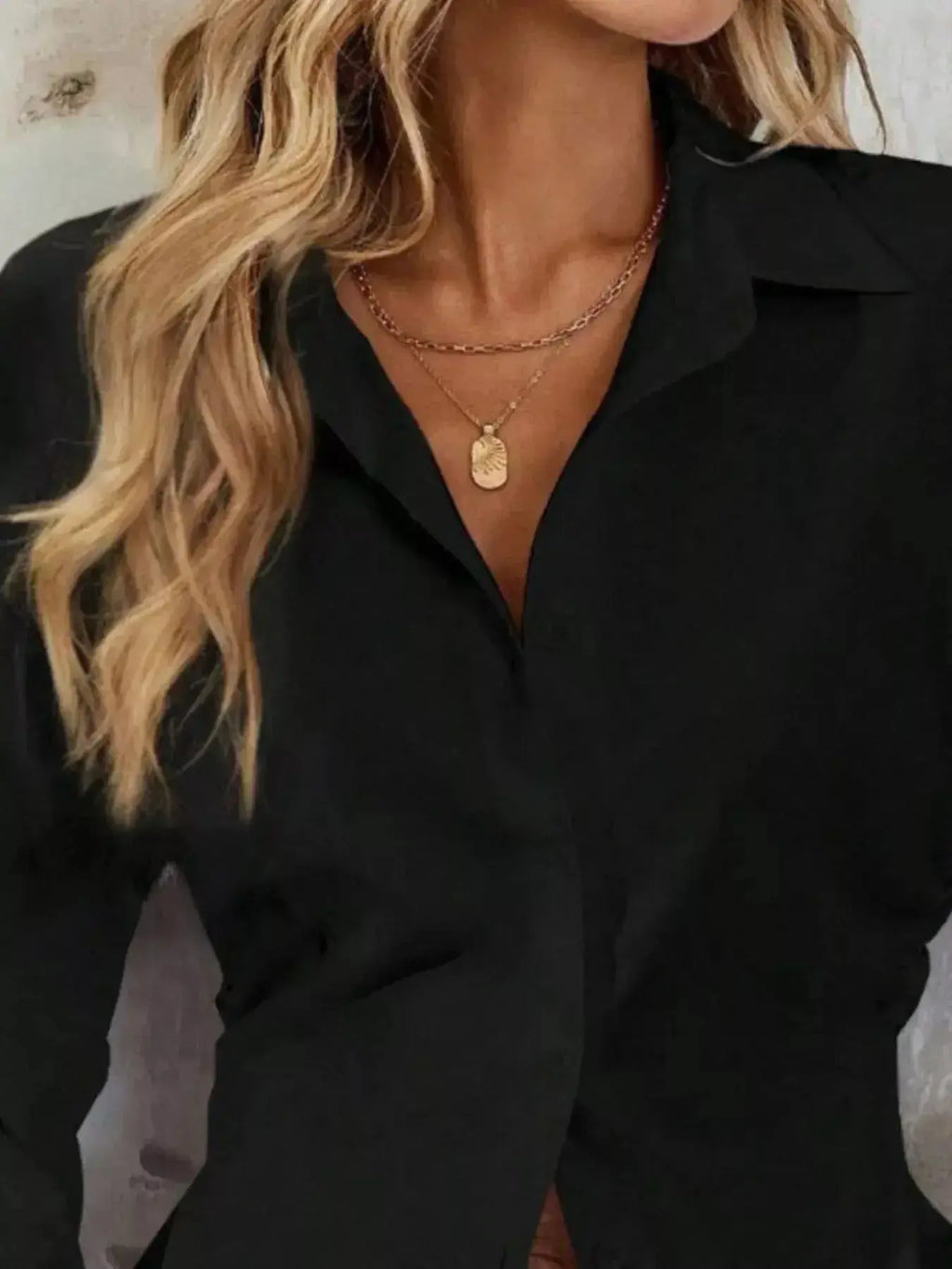 Button Up Long Sleeve Shirt - DaisyDrop 
