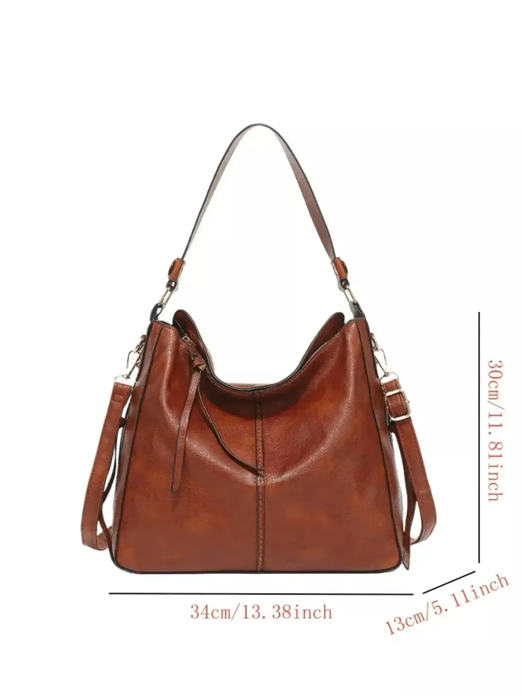 Classic PU Leather Tote Bag - DaisyDrop 
