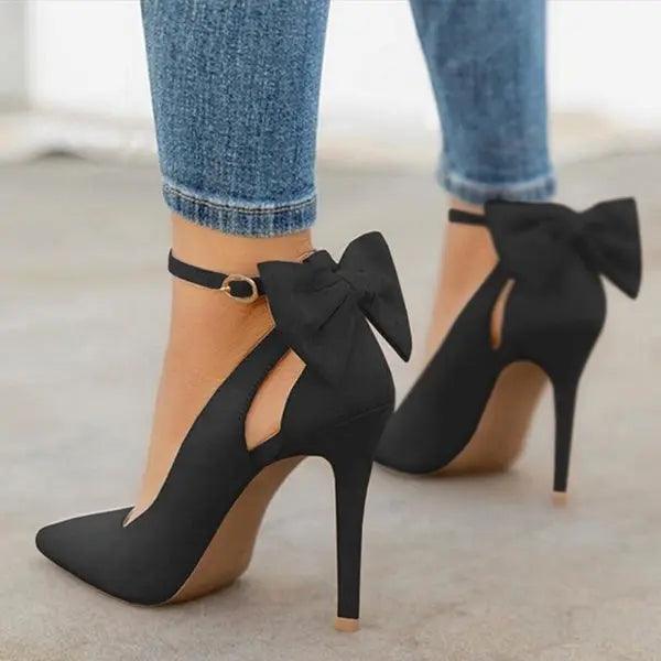 Women High Heels Brand Pumps Toe Buckle Strap Butterfly eprolo