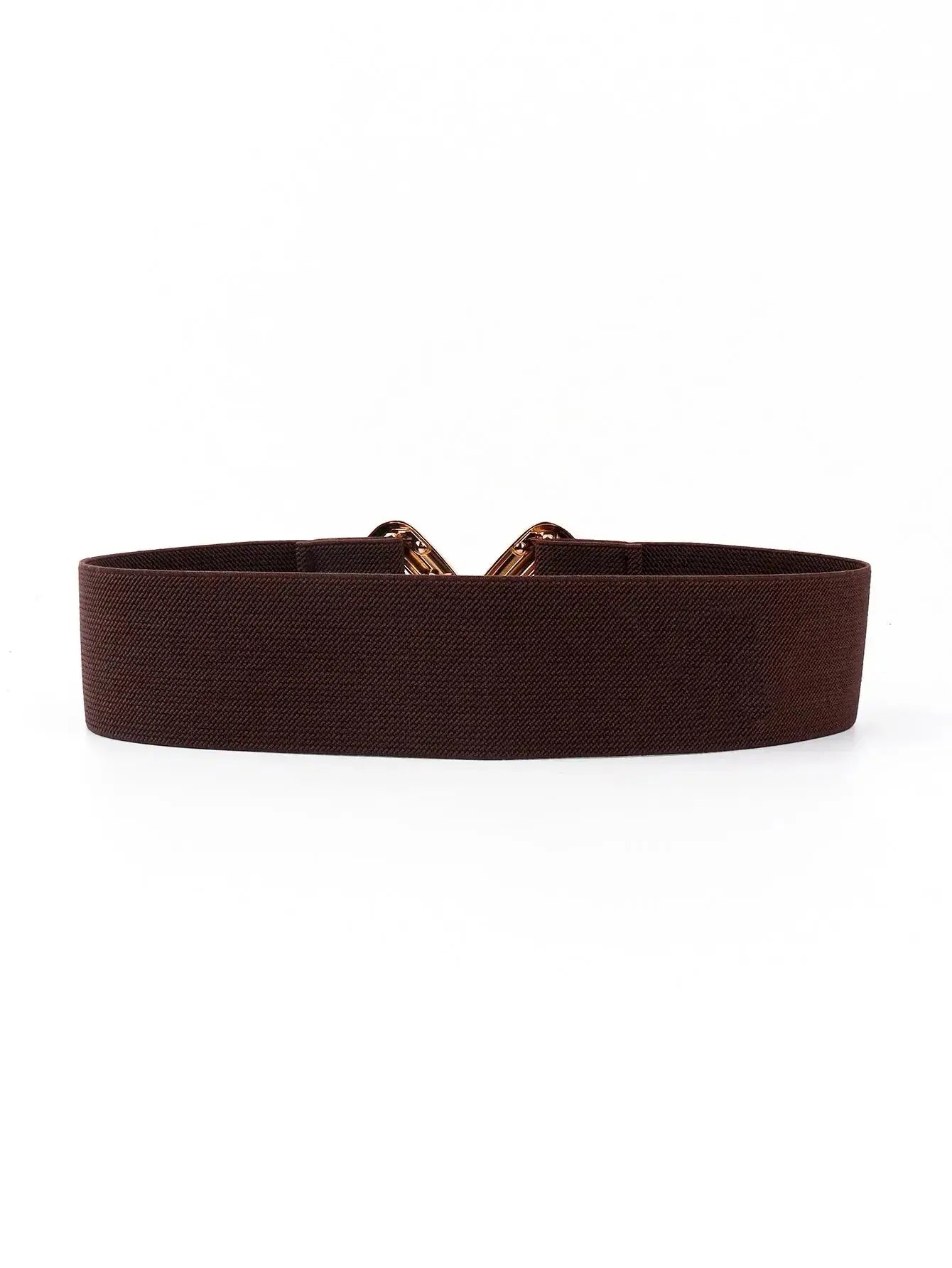 Geometric Buckle Elastic Wide Belt - DaisyDrop 
