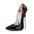 Lacquer leather pointed metal high heels eprolo