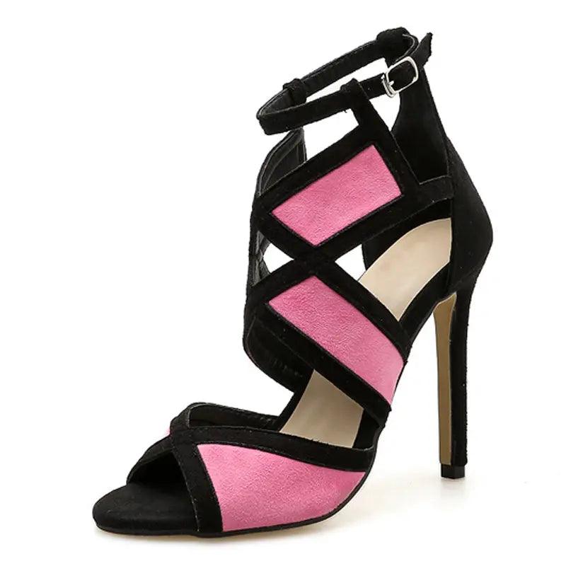 Eilyken New Desiger Sexy Women Sandals Hollow out Buckle Strap High Heels Bridesmaid Bridal Wedding Pumps Sandals size 35-40 eprolo