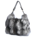 Women Winter Real Fox Fur Luxury Handbag