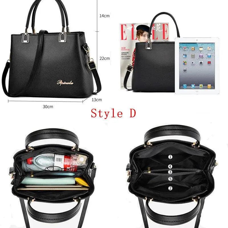 Women Leather Totes Bag Top-handle Embroidery Crossbody eprolo